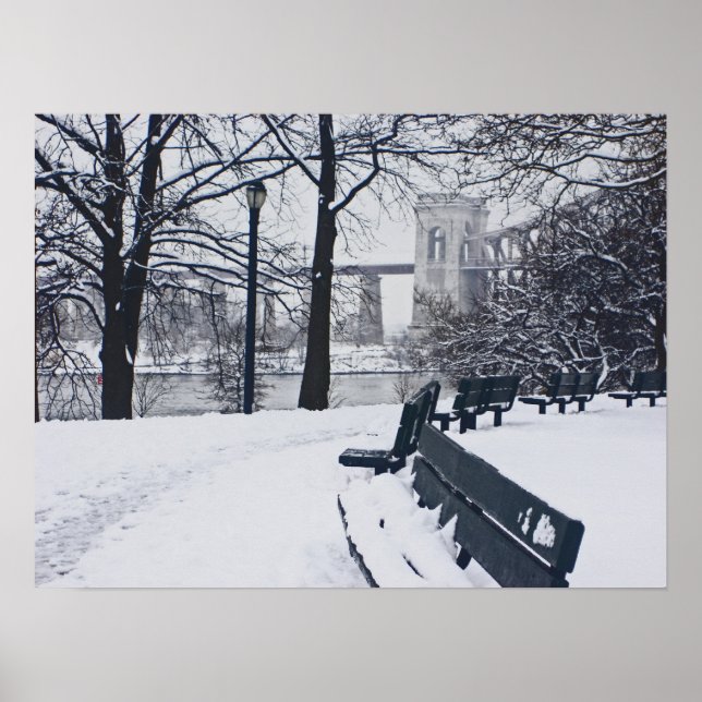 En vy över Hellgate-bron Poster (Framsidan)