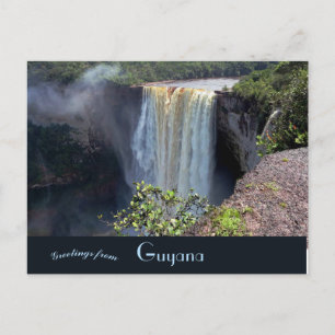En vy över Kaieteur Falls i Guyana Vykort
