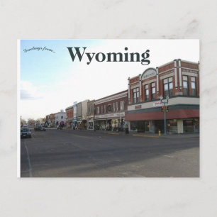 En vy över Laramie Wyoming i närheten Vykort