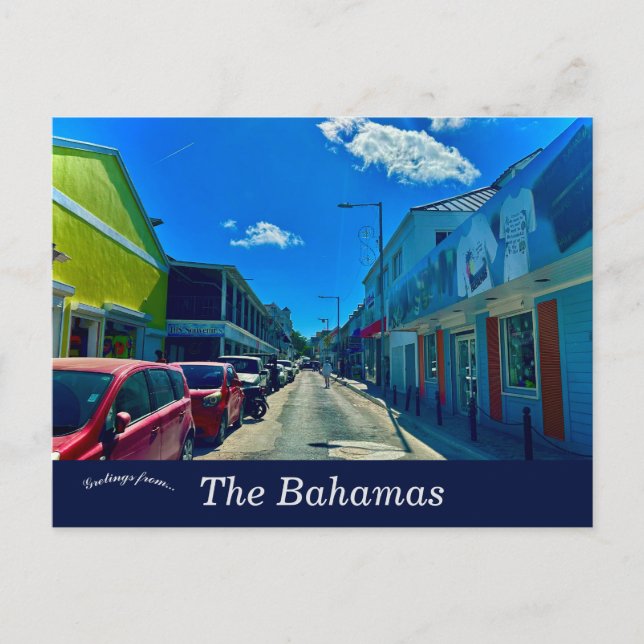 En vy över Nassau Bahamas Vykort (Framsida)