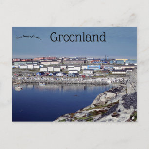 En vy över Nuussuaq Grönland Vykort