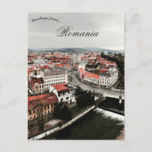 En vy över Oradea Rumänien Vykort