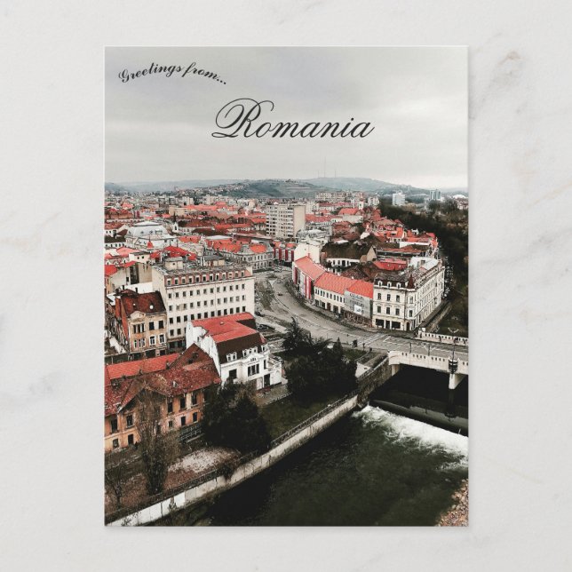 En vy över Oradea Rumänien Vykort (Framsida)