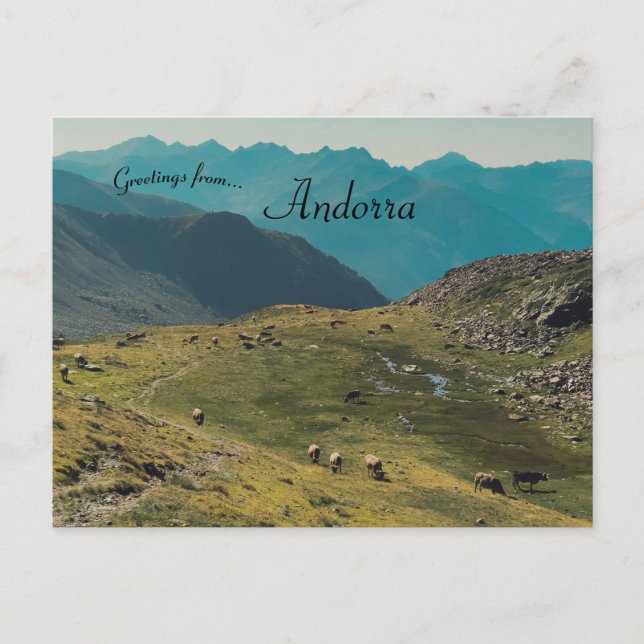 En vy över Ordino Andorra Vykort (Framsida)