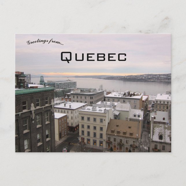 En vy över Quebec City Quebec Kanada Vykort (Framsida)