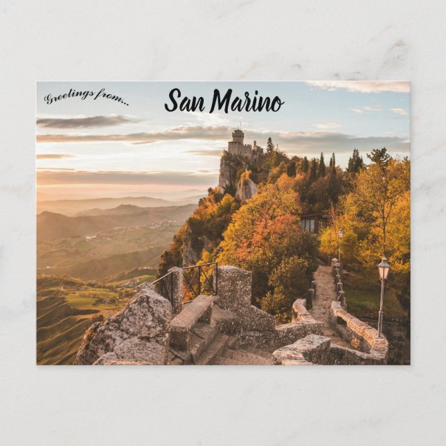 En vy över San Marino Vykort (Framsida)