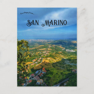 En vy över San Marino Vykort