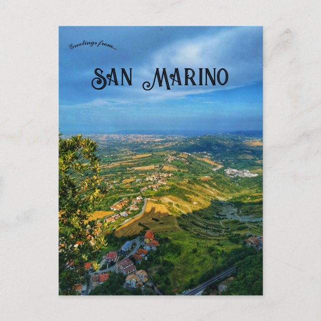 En vy över San Marino Vykort (Framsida)