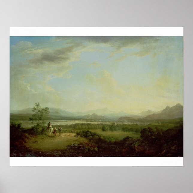 En vy över staden Stirling vid floden Forth Poster (Framsidan)