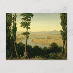 En vy över Tiber och Roman Campagna Vykort