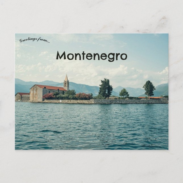 En vy över Tivat Montenegro Vykort (Framsida)