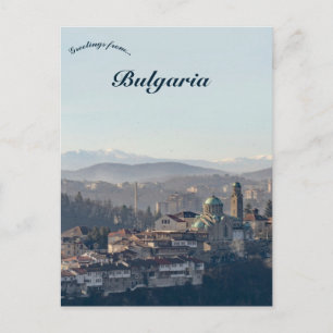 En vy över Veliko Tarnovo Bulgarien Vykort