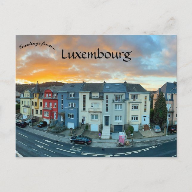 En vy över Walferdange Luxemburg Vykort (Framsida)
