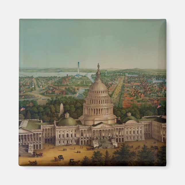 En vy över Washington DC Magnet (Framsidan)