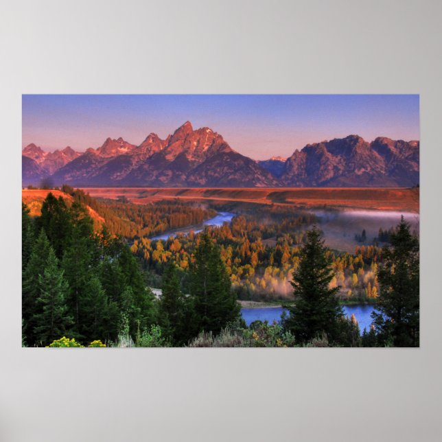 En vy på morgonen poster (Framsidan)