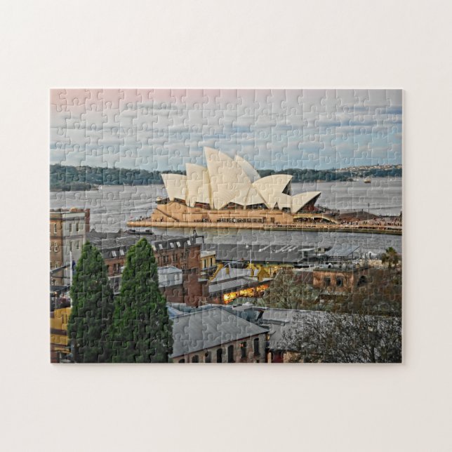 En vy till Sydney Opera House - 11x14 - 252 pcs. Pussel (Horisontell)