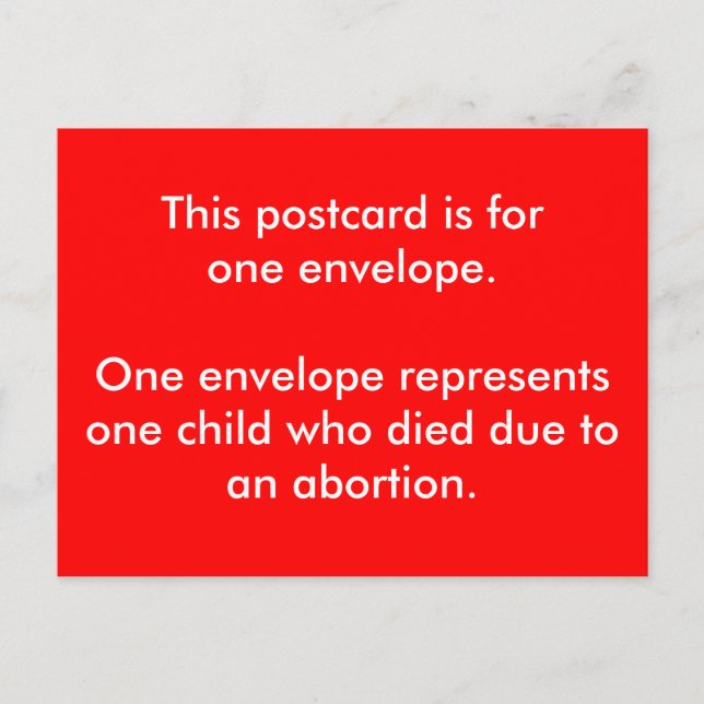 En vykort för röd kuvertdag (Framsida)