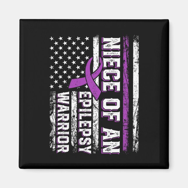 En Warrior Epilepsy Lila Ribbon Support Magnet (Framsidan)