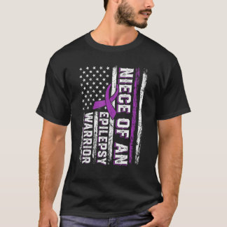 En Warrior Epilepsy Lila Ribbon Support T Shirt