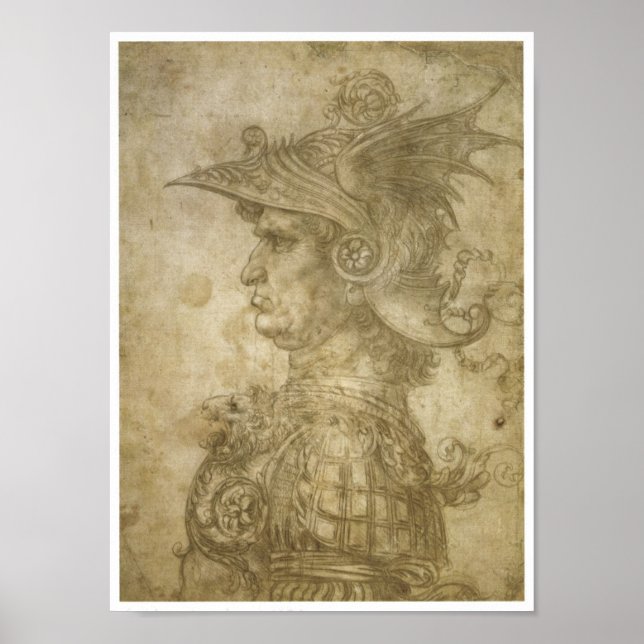 En Warrior, Leonardo da Vinci Poster (Framsidan)