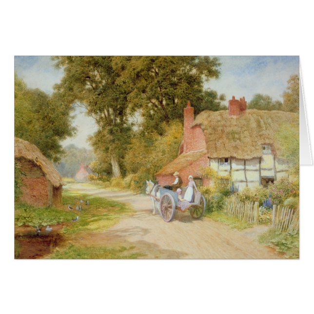 En Warwickshire Lane Hälsningskort (Framsidan Horizontal)