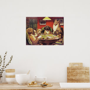 En Waterloo, hundar som spelar poker, Poster