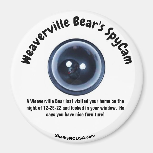 En Wearvillle Bear's SpyCam magnet (Framsidan)