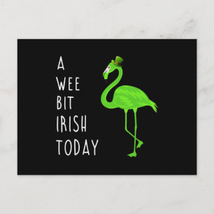 En Webit Irish Today Sankt Pattys dag Flamingo Meddelande Vykort