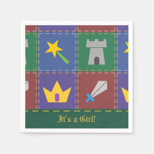 En Wee One's Fantasy Quilt Baby Shower Napkins Pappersservett