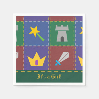 En Wee One's Fantasy Quilt Baby Shower Napkins Pappersservett