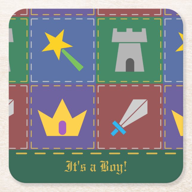 En Wee One's Fantasy Quilt Shower Papper Underlägg (Framsidan)