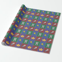 En Wee One's Fantasy Quilt Wrapping Papper