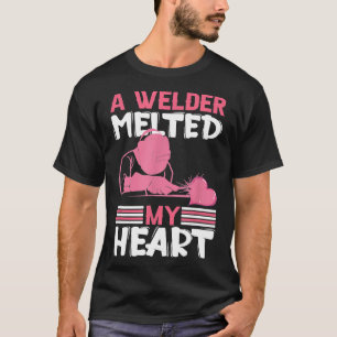 En Welder smälte mitt hjärta Welding Shirt Welder T