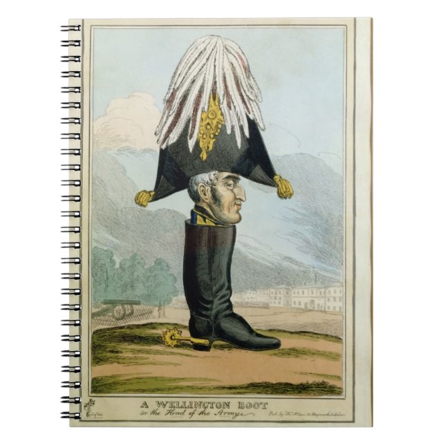 En Wellington känga - eller huvudet av Armyen, Anteckningsbok (Framsidan)
