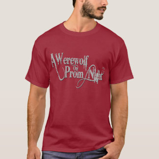 En Werewolf på studentbalnattgrå färg Wordmark T-shirt