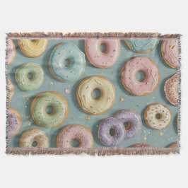 En Whimsisk Pastellglass Donut Dröm Filt