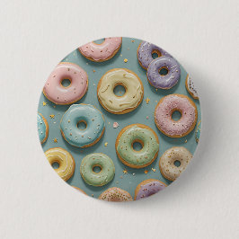En Whimsisk Pastellglass Donut Dröm Knapp