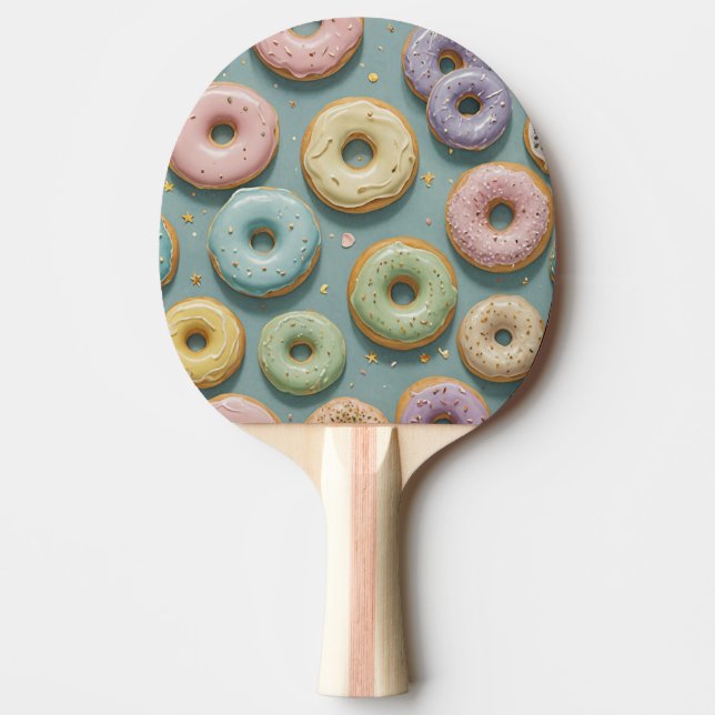 En Whimsisk Pastellglass Donut Dröm Pingisracket (Framsidan)