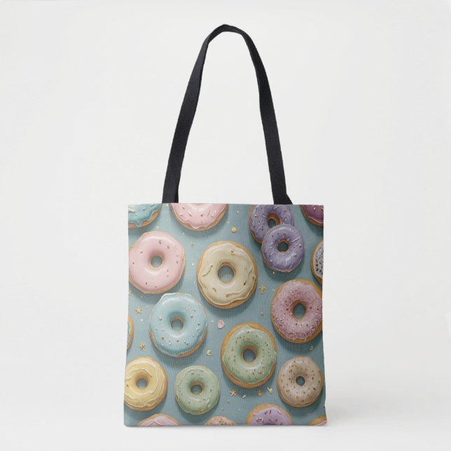 En Whimsisk Pastellglass Donut Dröm Tygkasse (Framsida)