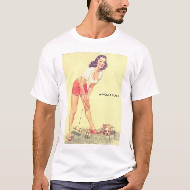 En wicketspelare tee shirt (Framsida)