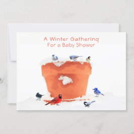 En Winter Baby Shower-Gender Neutral: Inbjudan