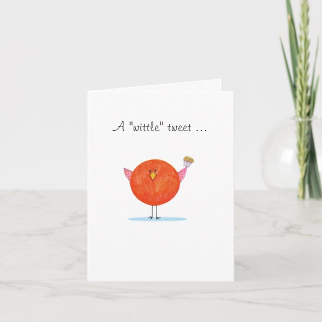 "En Wittle" tweetnotecard Kort (Framsida)