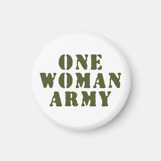 EN WOMAN ARMY MAGNET (Framsidan)