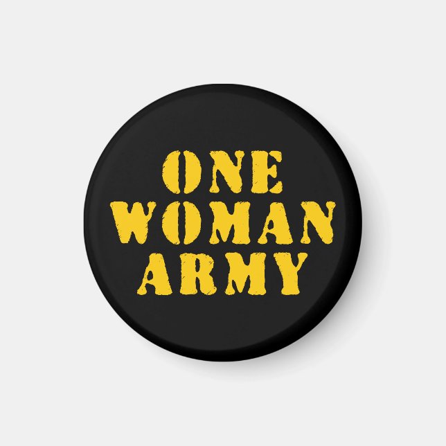 EN WOMAN ARMY MAGNET (Framsidan)