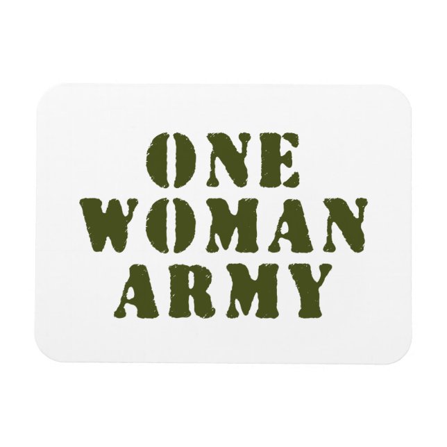EN WOMAN ARMY MAGNET (Horisontell)