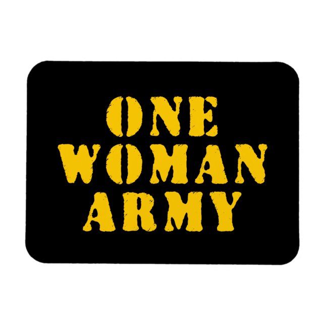 EN WOMAN ARMY MAGNET (Horisontell)