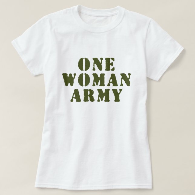 EN WOMAN ARMY T SHIRT (Design framsida)