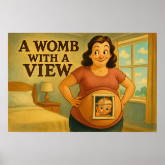 En Womb med Tecknaden Visa - Klassisk Poster