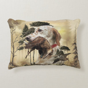 En Woodcock med engelska setter Prydnadskudde