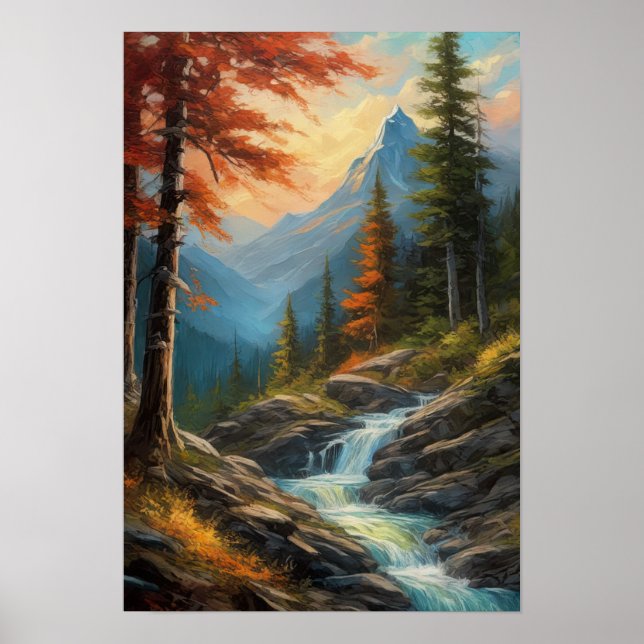 En Woodlands Melody, Rocky Cascade Poster (Framsidan)